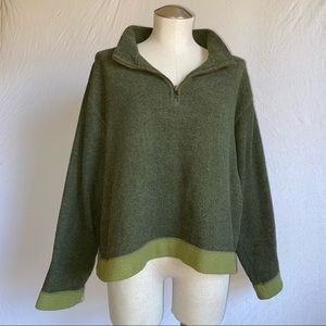 1/4 zip green fleece✨